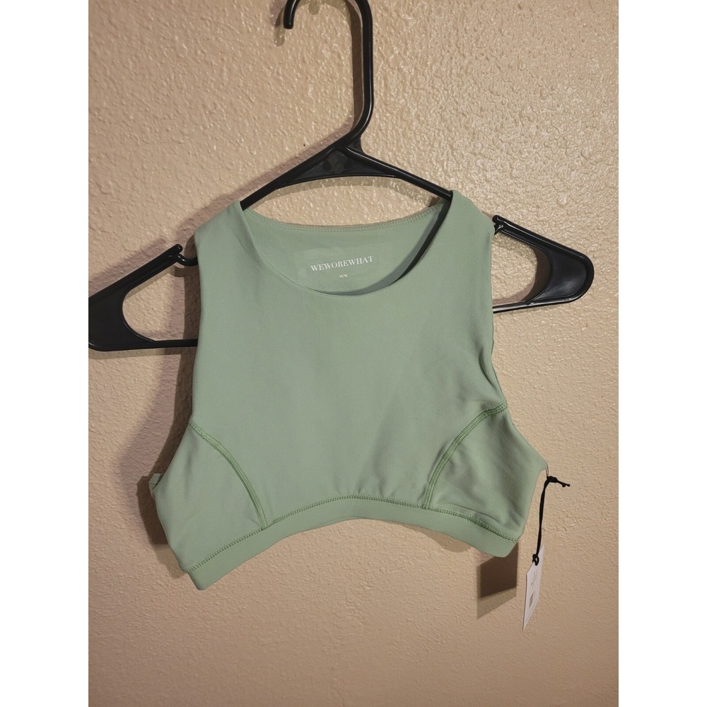 Weworewhat Green Racerback Bra,‎ Women's Medium